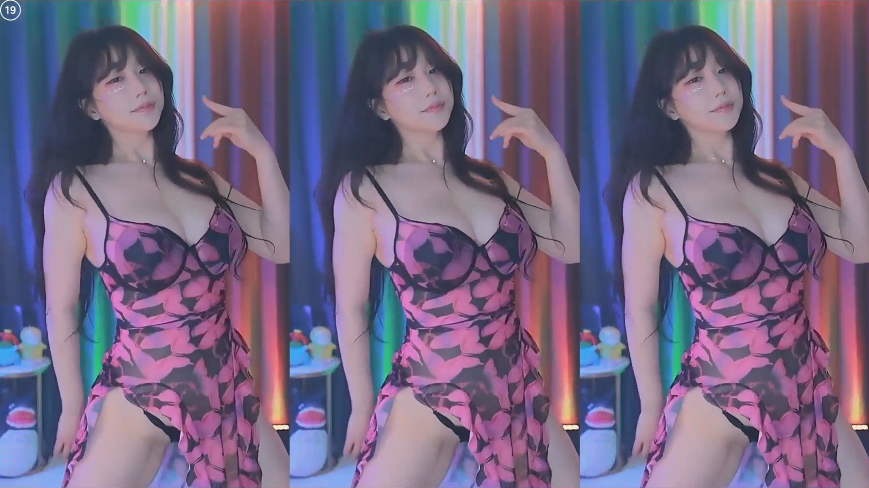 옆트임 원피스 BJㄱㄹㄹ영 검정색 끈팬티 노출.jpg