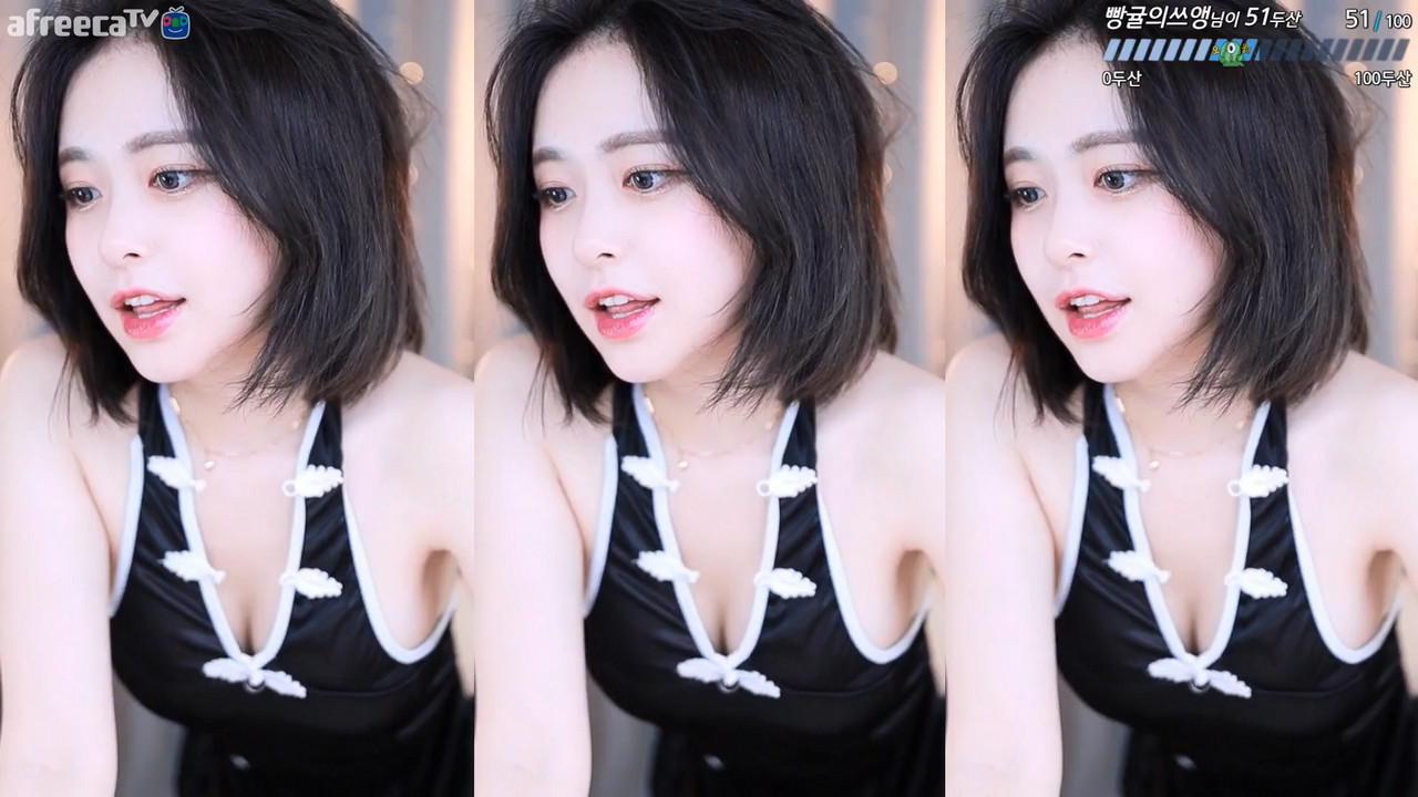 김빵귤♥（flower1023）하얀피부 단발머리 댄스 리액션