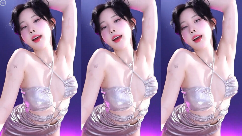 김우유♡（milkkim123）반짝이 원피스 근접 터미널 리액션