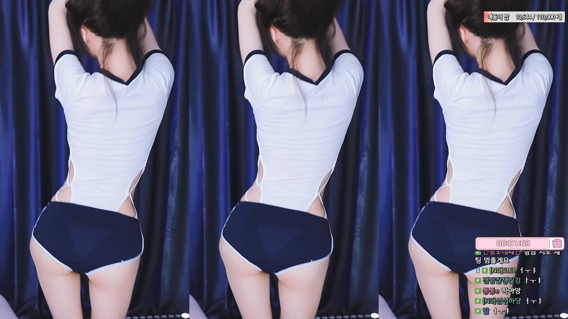 깅예솔（yunhee1222）하이레그 살짝 비치는 브루마 리액션 250629