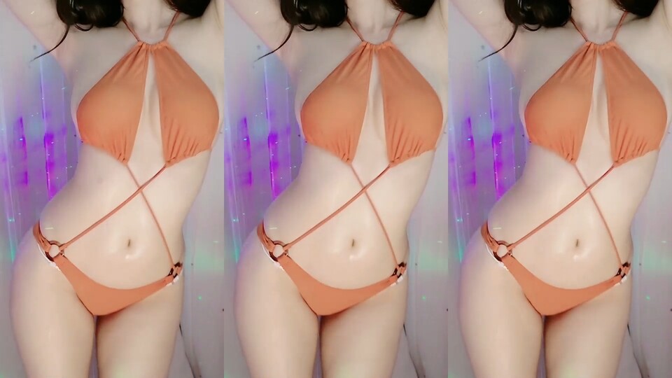 서실♡（seosils2）주황색 비키니 맨들거리는 몸매 자랑