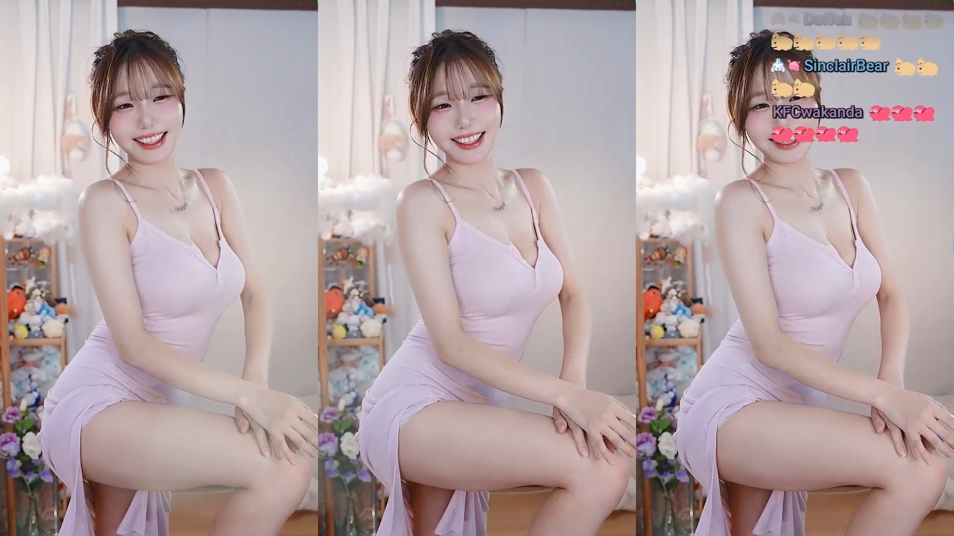 수련수련（sooflower）미시룩 원피스 가슴골 노출 의상 250613