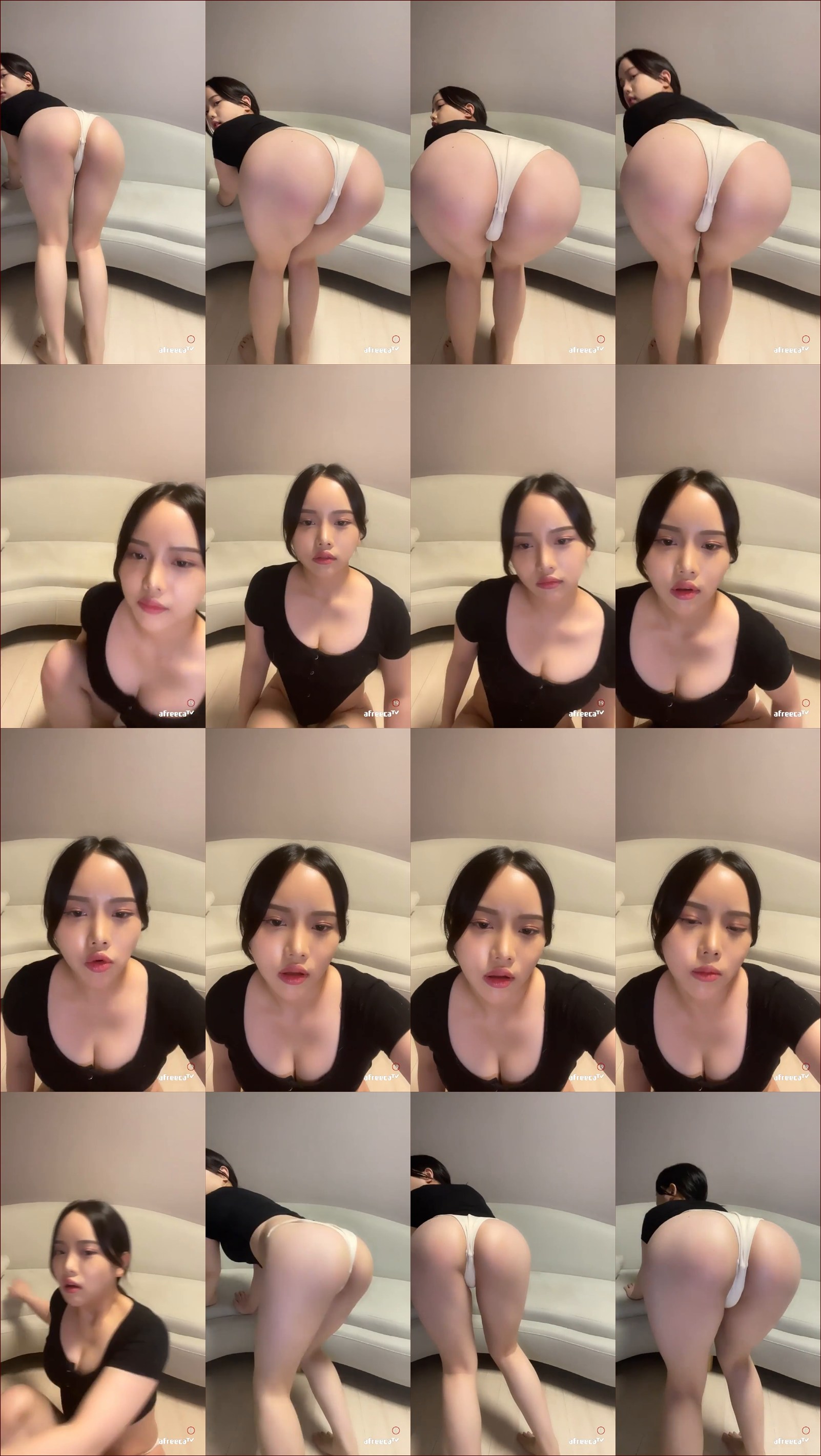 귀여운 통통 아프리카 여캠 뒷고양이 자세