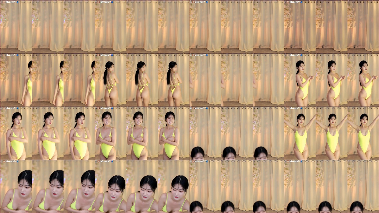 엔돌핀♥（dmsgkdn12）220708 형광색 하이레그 엉덩이 뒤태 자랑
